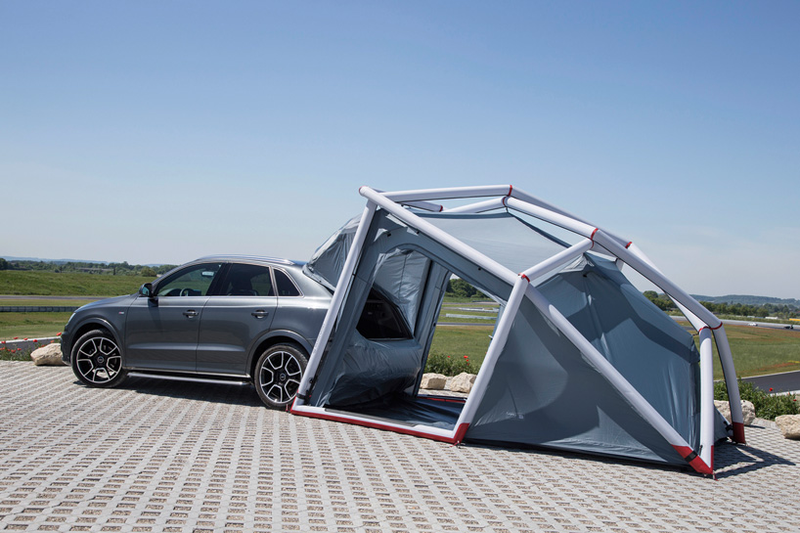 Illustration for article titled Double The Size Of Your Audi Q3 With This Space-Age Inflatable Tent